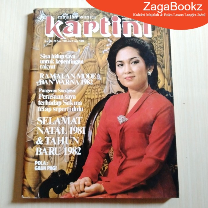 Jual Majalah KARTINI No 186 Des 1981 DRA KOMALA MOTIK AMONGPRAJA