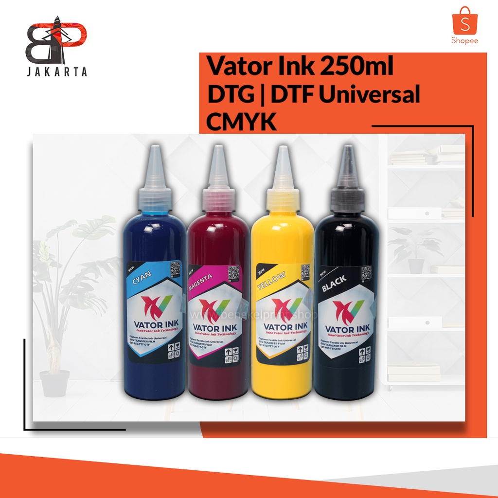 Jual Tinta Vator Universal Premium Tinta Dtf Dtg Dst Cymk Ml