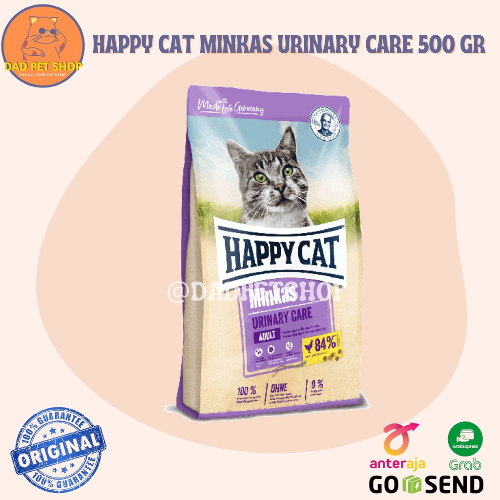 Jual HAPPY CAT MINKAS URINARY CARE 500 GR MAKANAN KUCING 100