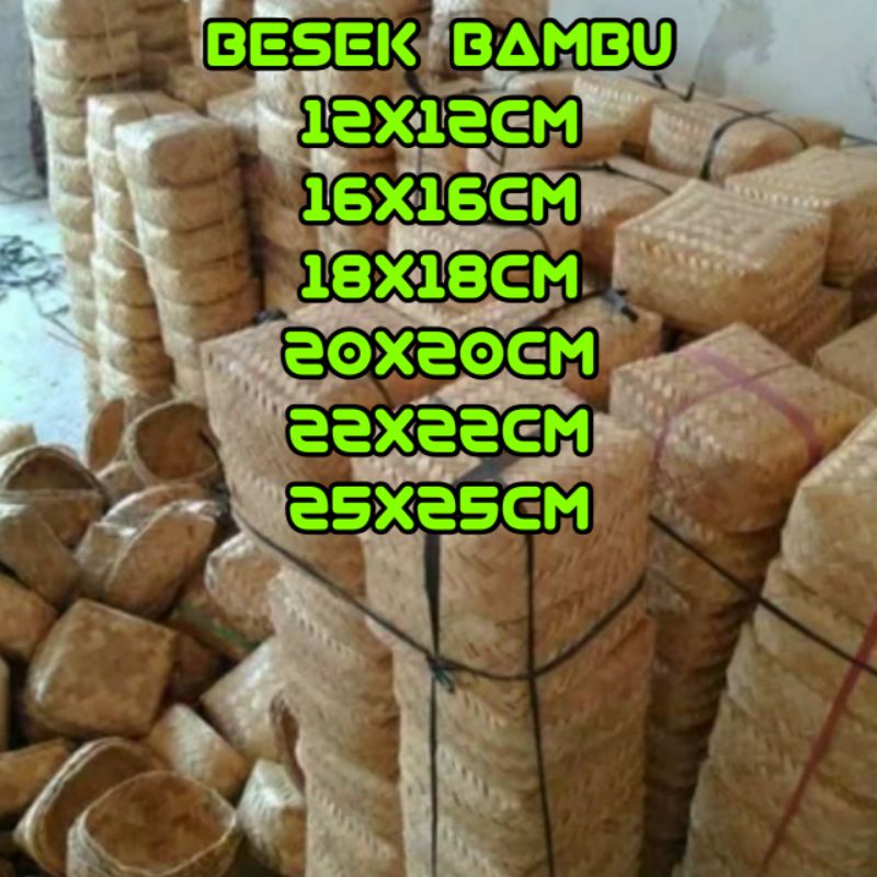 Jual BESEK BAMBU BOX NASI CATERING BUNGKUS NASI HAMPERS