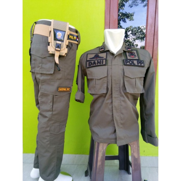 Jual SERAGAM PDL PELBED SATPOL PP NKRI POLOS Shopee Indonesia