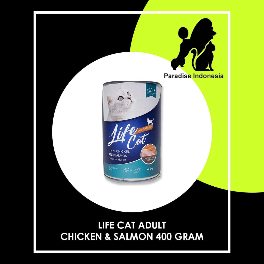 Jual Life Cat Chicken Salmon Adult Gr Wet Food Can Shopee