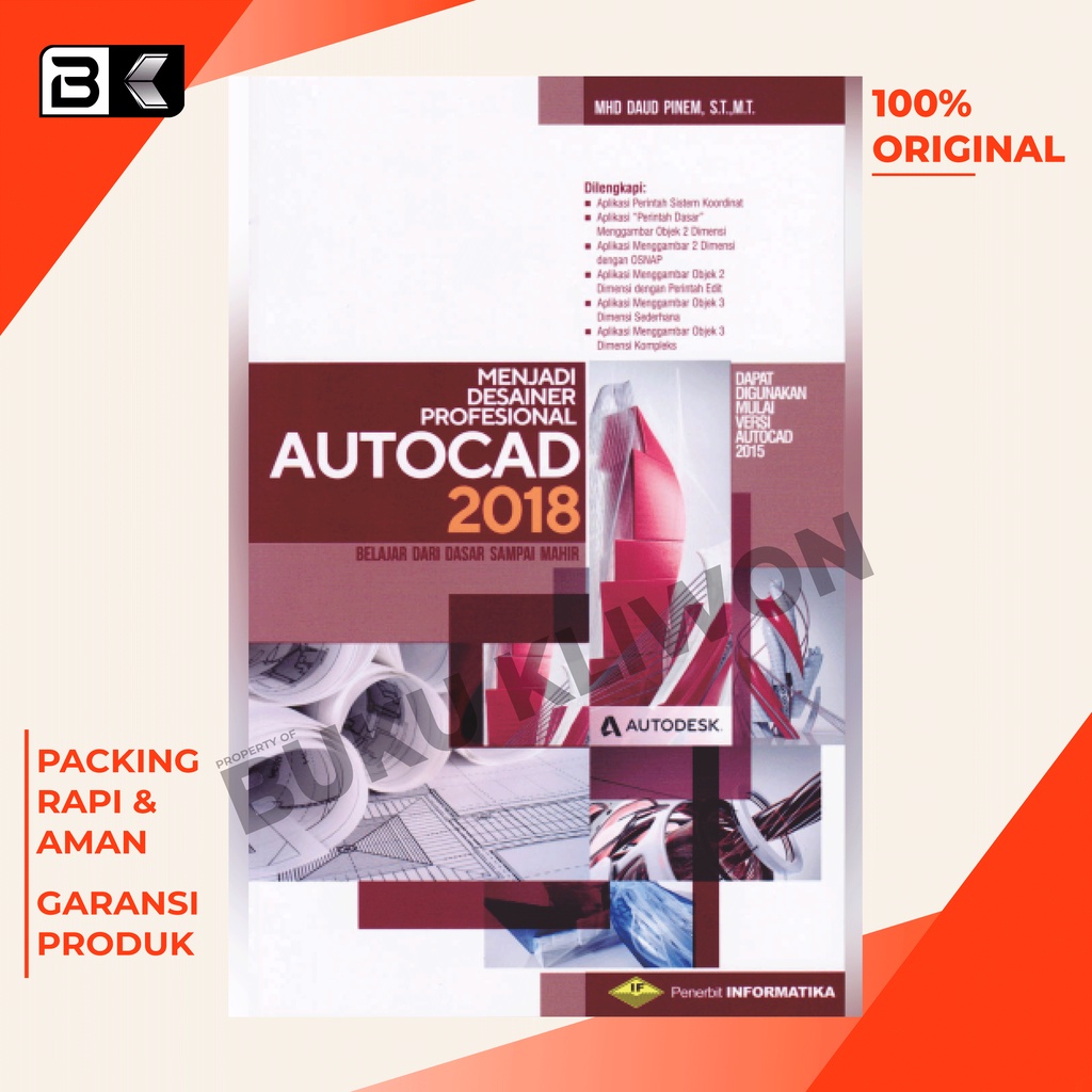 Jual Buku Autocad 2018 Buku Menjadi Desainer Profesional Autocad 2018