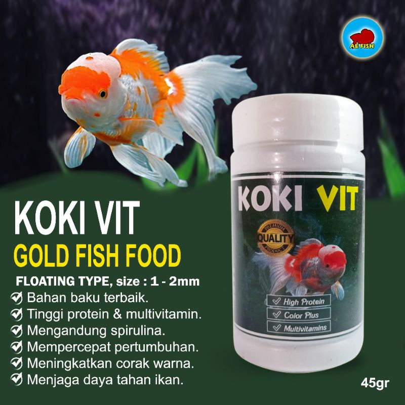 Jual Pelet Ikan Mas Koki Pakan Ikan Hias Koki Gold Fish Plus Spirulina