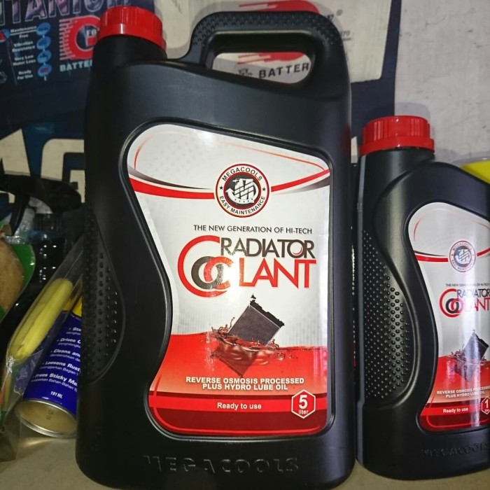 Air Radiator Coolant MEGACOOLS Galon Isi 5 Liter Warna Merah Atau Hijau