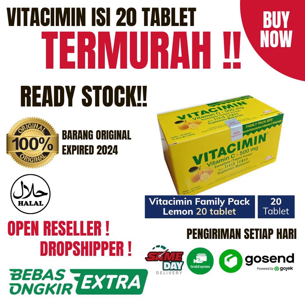 Jual Vitacimin Vitamin C Mg Tablet Hisap Box Isi Tablet