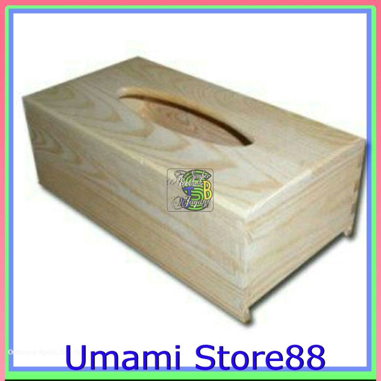 Jual Kotak Tisu Kayu Pinus Tempat Wadah Tisu Kayu Organizer Tissue Box