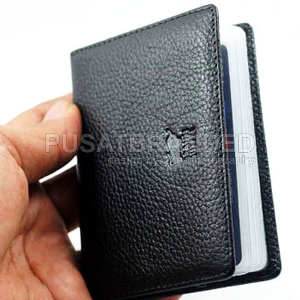 Jual Dompet Kartu Card Holder Kulit Asli Braun Buffel Hitam