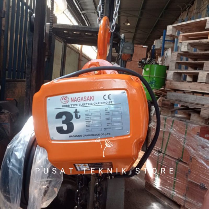 Jual Alat Lift Angkut Barang 3 Ton X 15 Meter Electric Chain Hoist