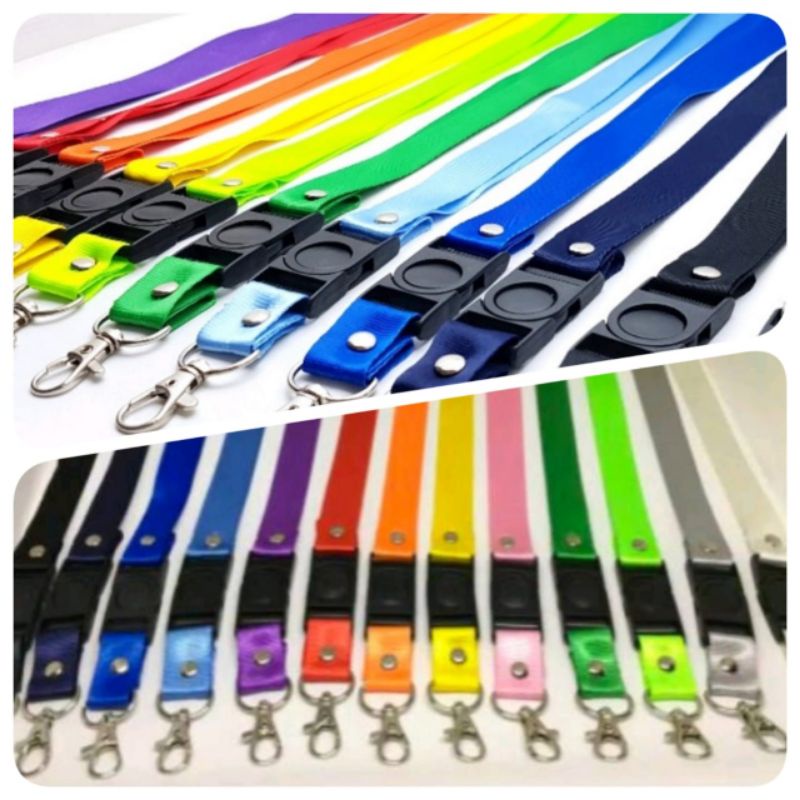 Jual Tali Id Card Lanyard Polos Lbr Cm Stopper Putar Shopee Indonesia