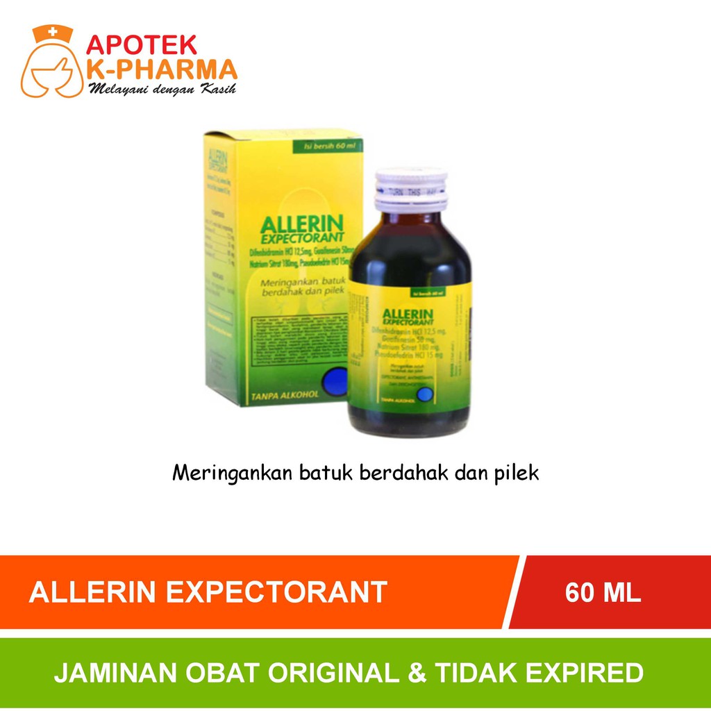 Jual Allerin Expectorant Isi Ml Obat Original Darya Varia Shopee