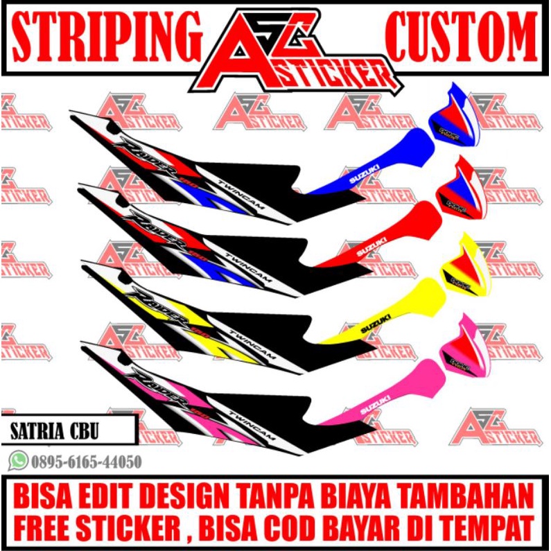 Jual Striping Satria Fu Cbu Thailand Bisa Custom Edit Design Sesuai