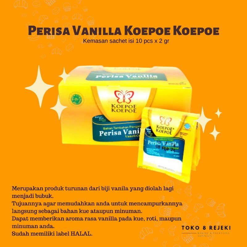 Jual Vanilli Bubuk Koepoe Koepoe 2gr 10 Sachet Shopee Indonesia