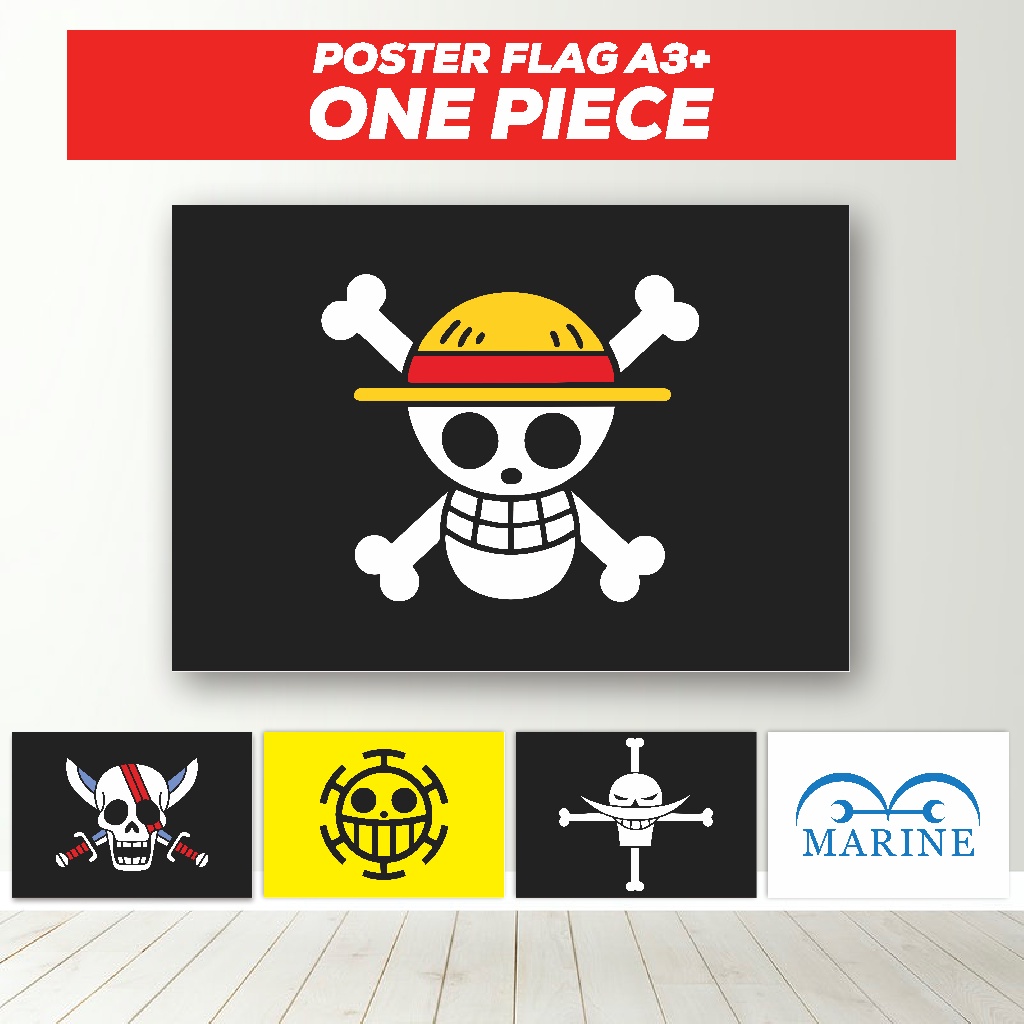 Jual Poster Bendera One Piece Bajak Laut Anime Ukuran A Mugiwara