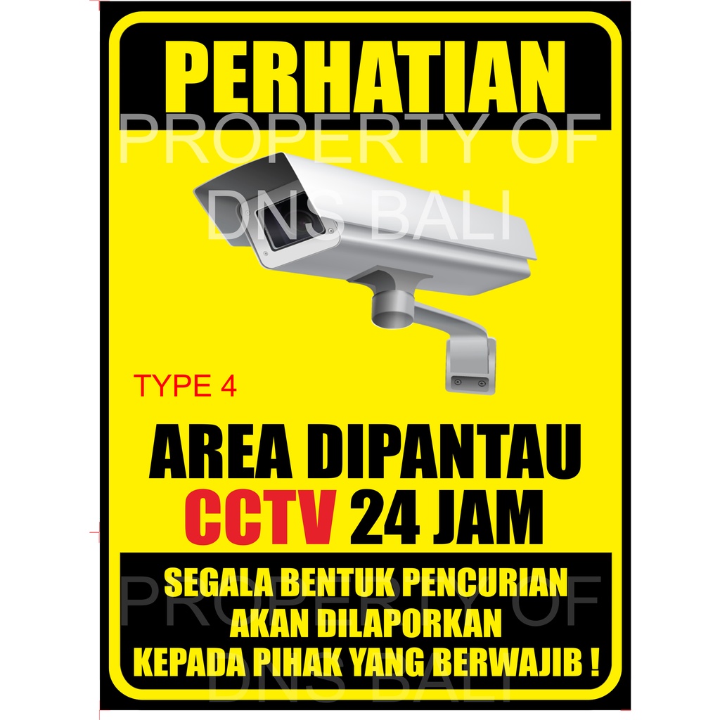 Jual Stiker Cctv Anti Air A Shopee Indonesia