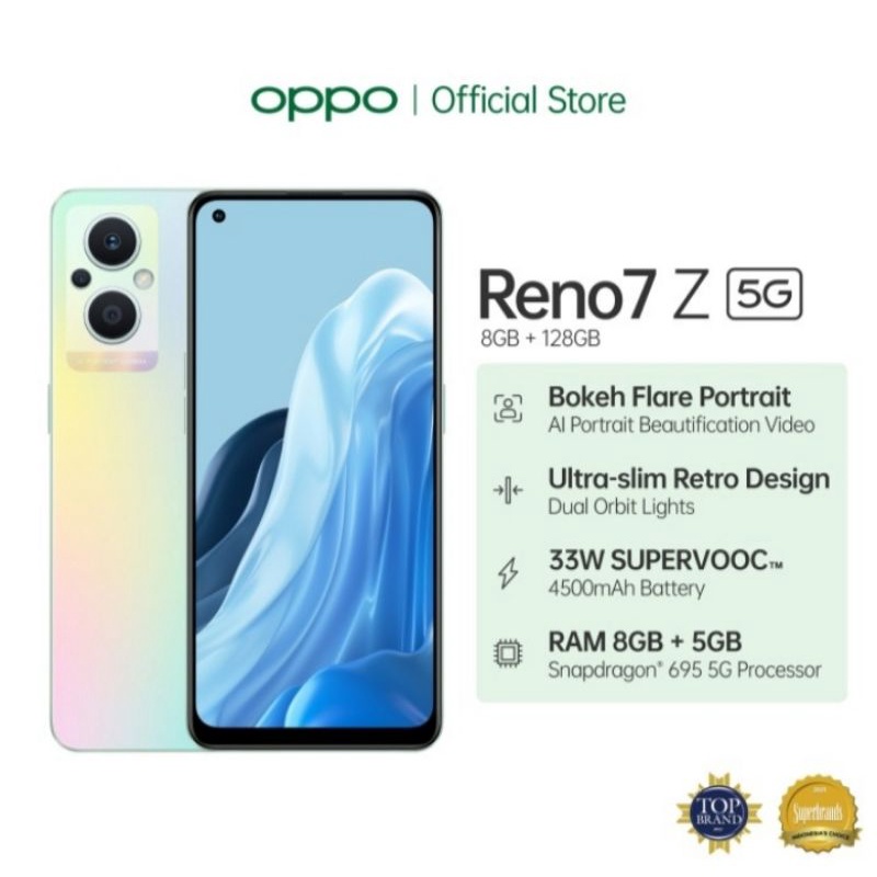 Jual Oppo Reno 7 Z 5G 8Gb 128Gb Smartphone Garansi Resmi Rainbow