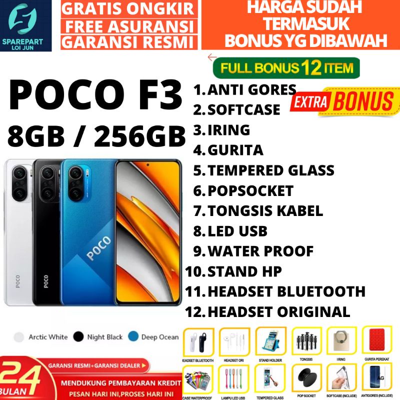 Jual XIAOMI POCO F3 8 256 6 128 GARANSI RESMI TAM Indonesia Shopee