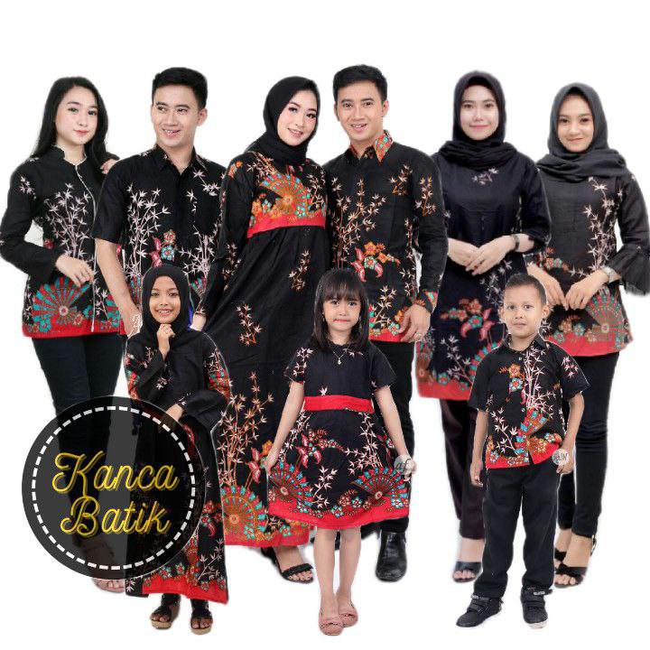 Jual Promo Batik Couple Keluarga Sarimbit Sania Ruffle Batik Ori Ndoro