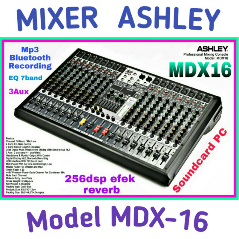 Jual Mixer Ashley MDX16 Original Termurah 16 Chanel Ashley Mdx 16 Mp3