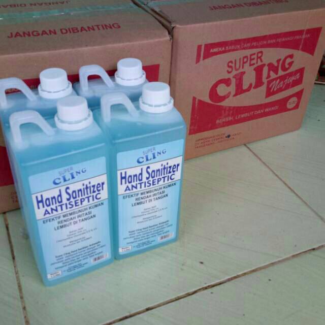 Jual Promo Hand Sanitizer 1 Liter Gel Kemenkes Food Grade Super Cling