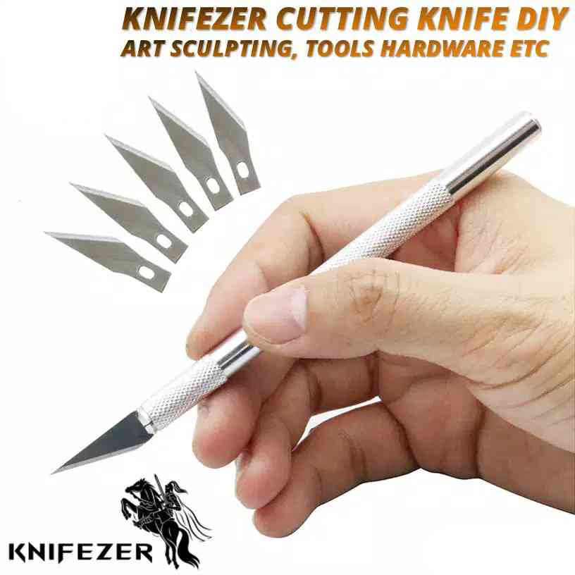 Jual KNIFEZER Pisau Ukir Seni Hobby Crafting Art Knife Metal Handle WL