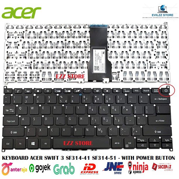 Jual KEYBOARD ACER SWIFT3 SWIFT 3 SF314 SF314 54 SF314 56 NKI13130CS