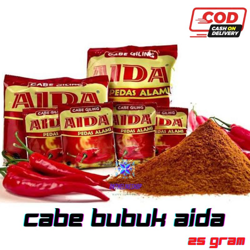 Jual Cabe Bubuk Aida Gram Bumbu Masak Penyedap Rasa Shopee