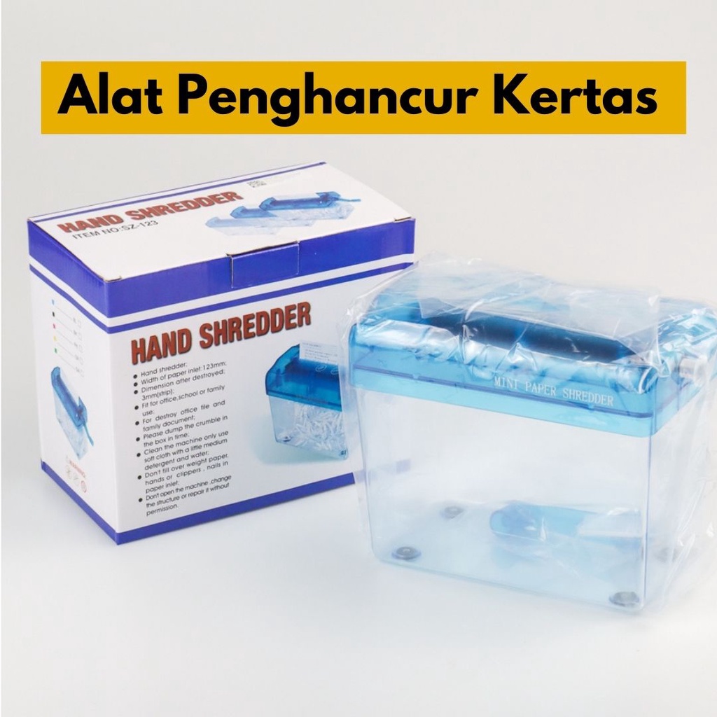 Jual Alat Penghancur Kertas Manual Cd Card Paper Shredder L Shopee