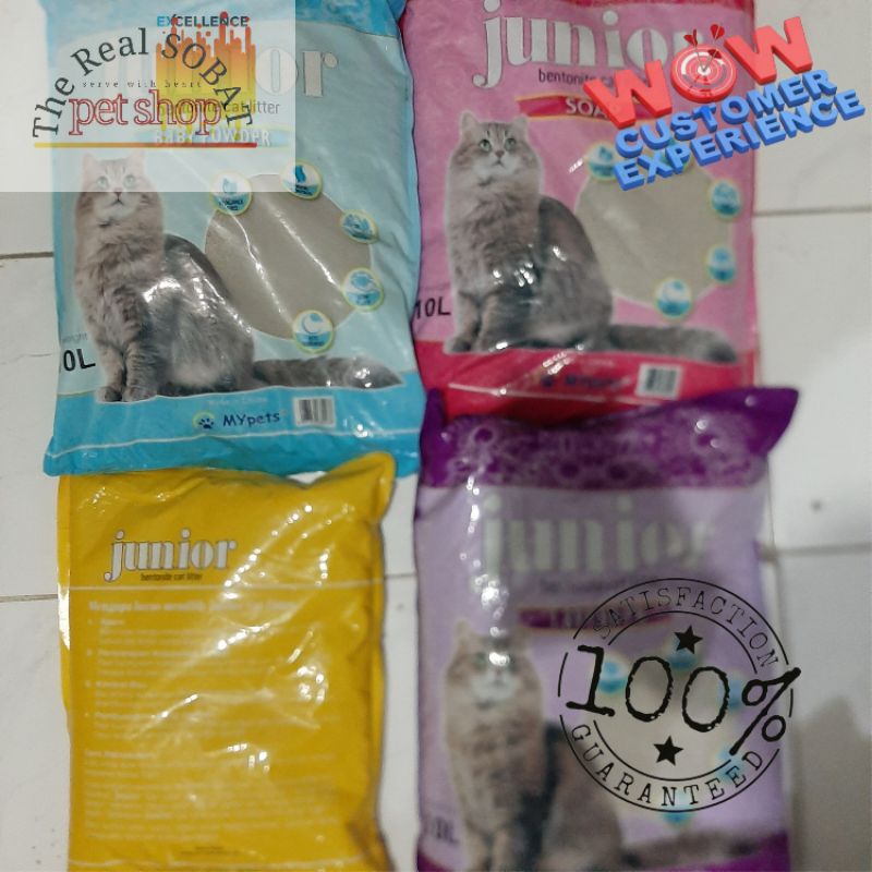 Jual Junior Bentonite Cat Litter 10 Liter Pasir Kucing Bentonit 10