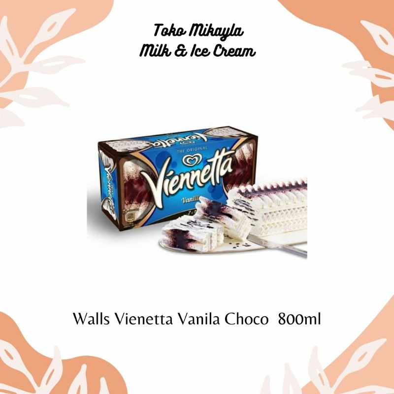 Jual Walls Viennetta Vanila Choco 800ml Shopee Indonesia