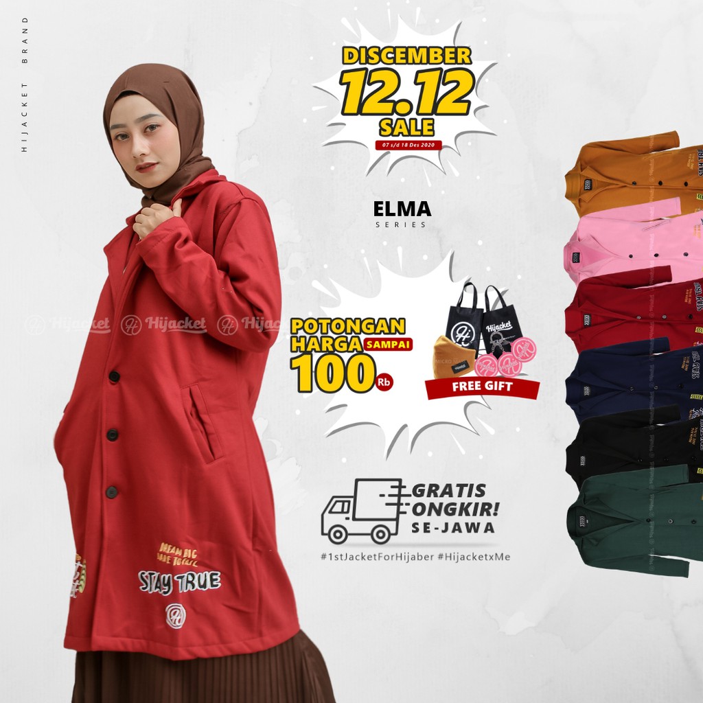 Jual Promo Big Sale Hijacket Elma Original Jaket Hijab Jaket