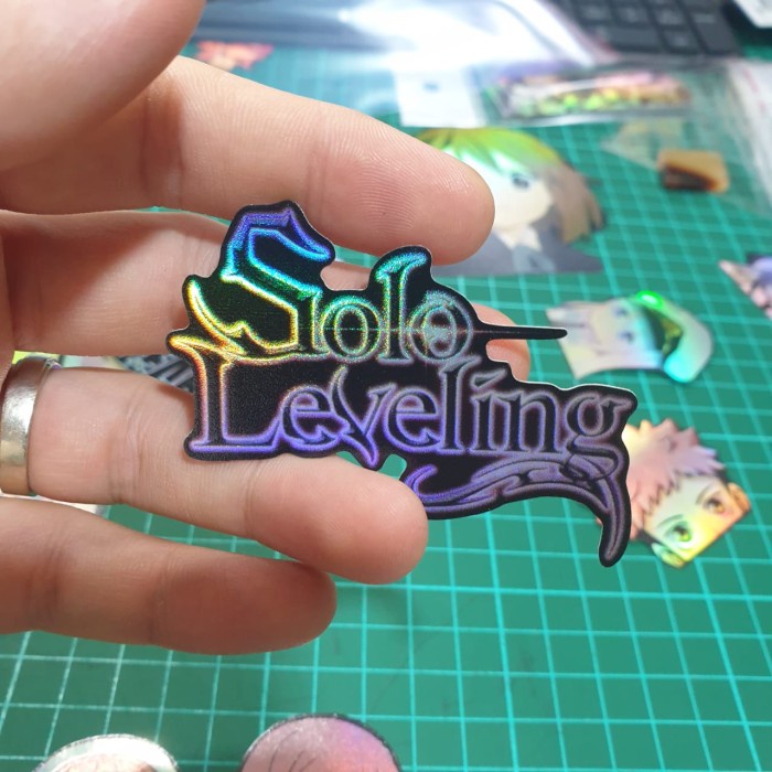 Jual Sticker Hologram Anime PSH965 Logo Solo Leveling Shopee