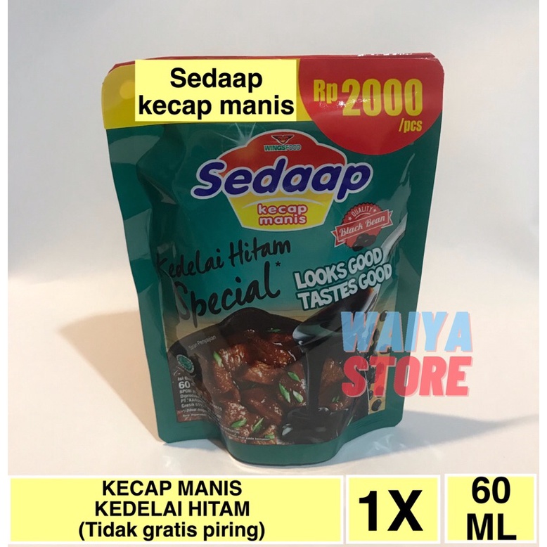 Jual SEDAAP Kecap Kedelai Hitam Spesial Refill Pouch 60 Ml Shopee