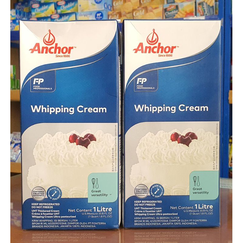 Jual Anchor Whipping Cream 1Liter Anchor Whip Cream Cair 1 Liter