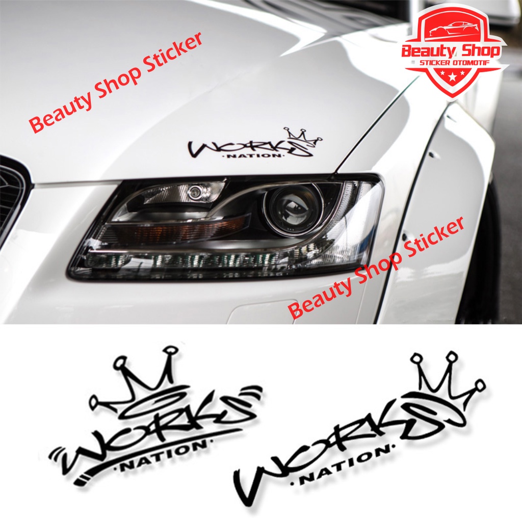 Jual Stiker Sticker Mobil Jdm King Works Nation Kap Kaca Bumper Body