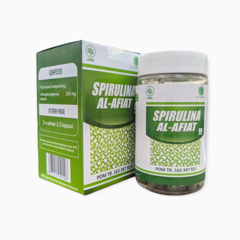 Jual Spirulina Al Afiat Herbal Isi Kapsul Suplemen Imun Kolestrol