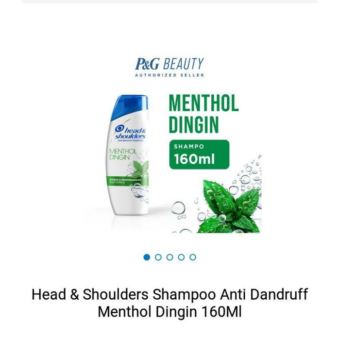 Jual Head Shoulders Shampoo Cool Menthol Dingin 160 Ml Shopee Indonesia