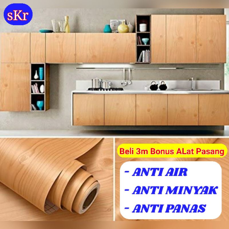 Jual Stiker Lemari Kayu Walpaper Furniture Pintu Meja Dinding Dapur