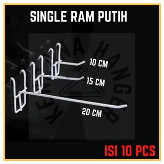 Jual Gantungan Aksesoris Hook RAM 20 CM PUTIH Display Cantolan