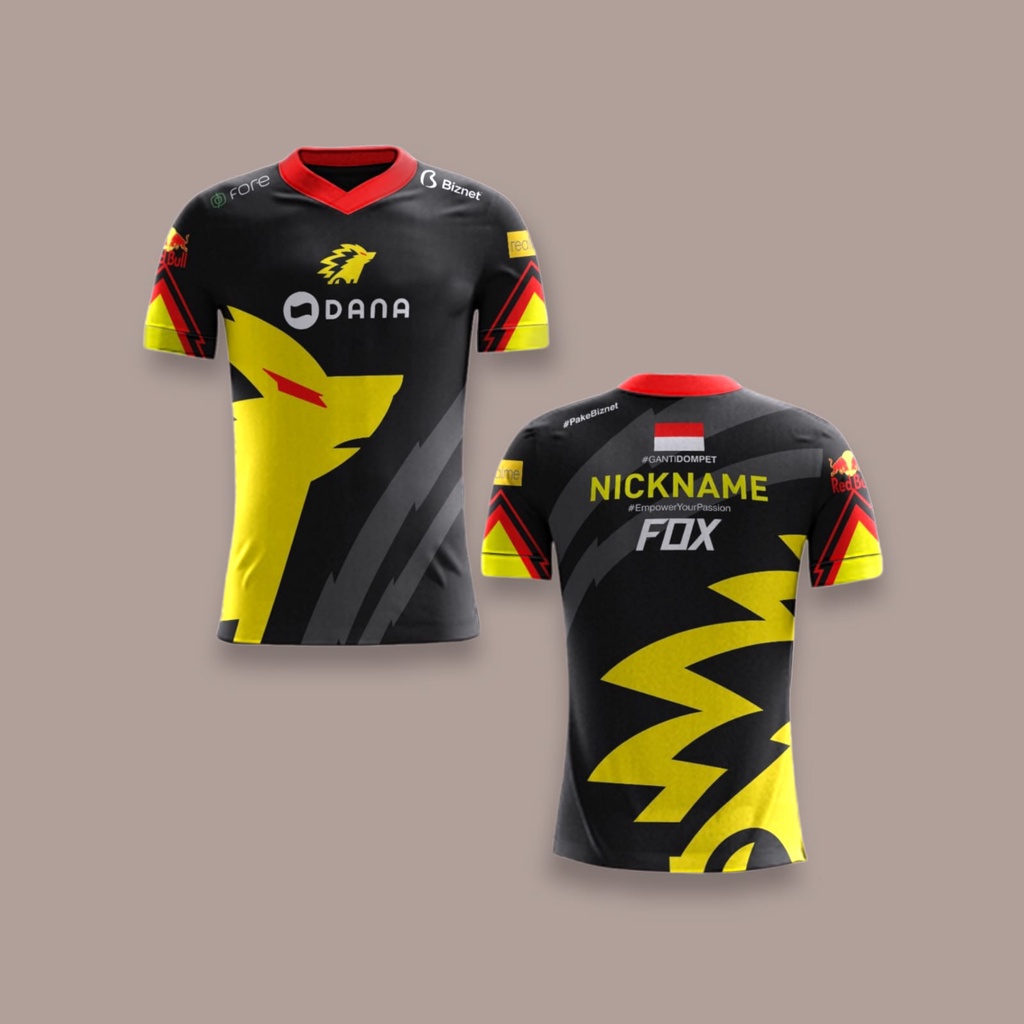 Jual JERSEY ONIC KUNING HITAM E SPORT FREE NICKNAME Shopee Indonesia