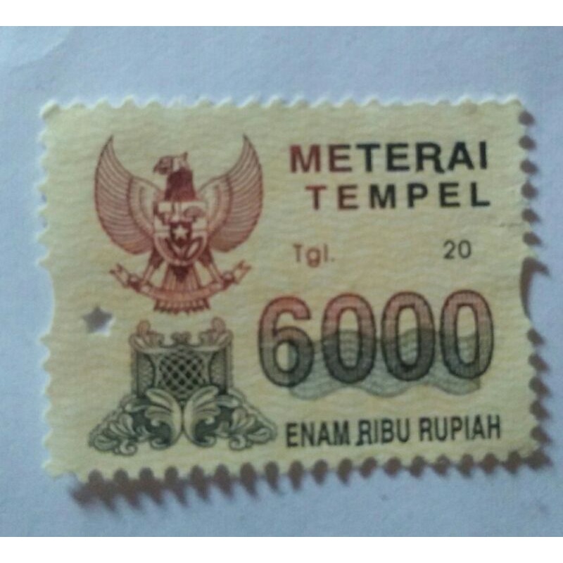 Jual Materai 6000 Rupiah Tahun 2003 2004 2005 Asli Indonesia Shopee