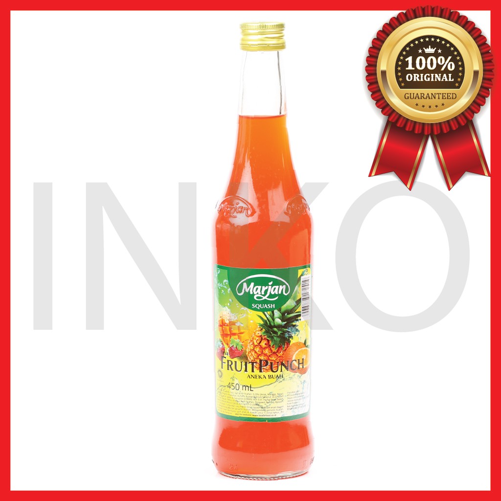 Jual MARJAN SQUASH RASA FRUITPUNCH ANEKA BUAH BOTOL 450ML Shopee