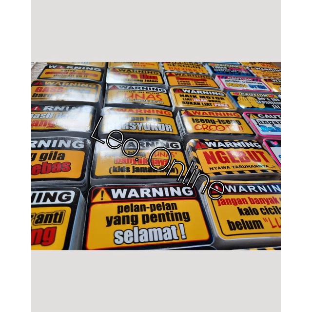 Jual Stiker Sticker Motor Mobil Warning Bahan Graftac Premium Shopee