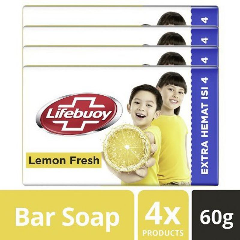 Jual Lifebuoy Sabun Mandi Batang Bar Soap Lemon Fresh Pack Isi Pcs