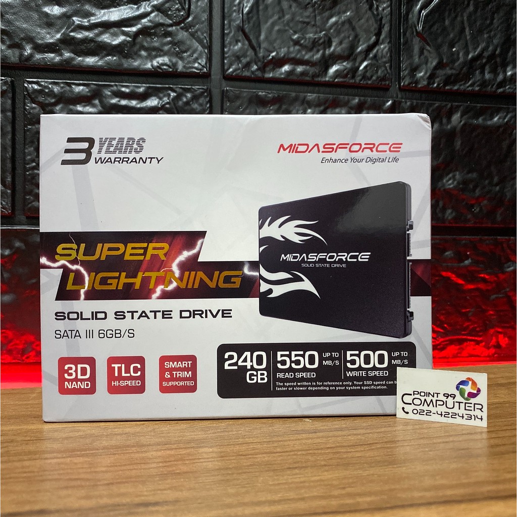 Jual Ssd Midasforce Gb Super Lightning Midas Force Sata Shopee