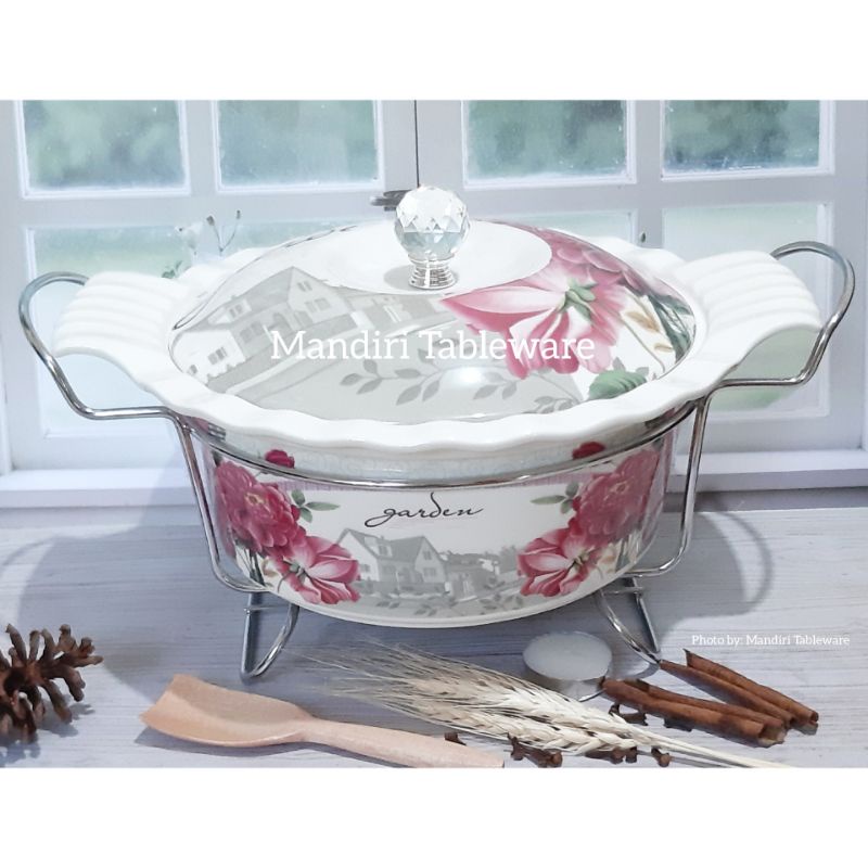 Jual Wadah Saji Keramik Casserole Fiorenza AK 912C Shopee Indonesia