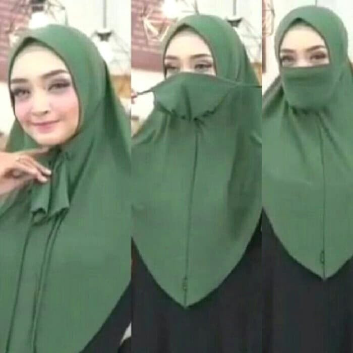 Jual Jilbab Hijab Instan Kerudung Cadar Niqab Poppy Sample Niqob Mura