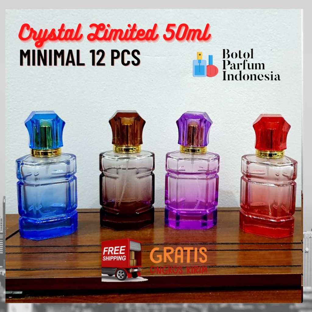 Jual BOTOL PARFUM KOSONG UNIK CRYSTAL SPRAY KACA 60 ML CRYSTAL LIMITED