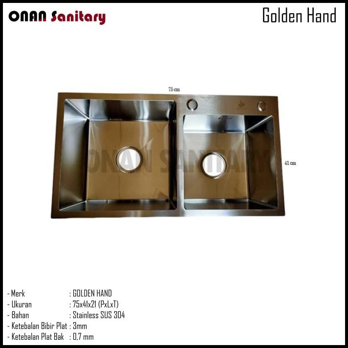 Jual Kitchen Sink Bak Cuci Piring Golden Hand Stainless Shopee