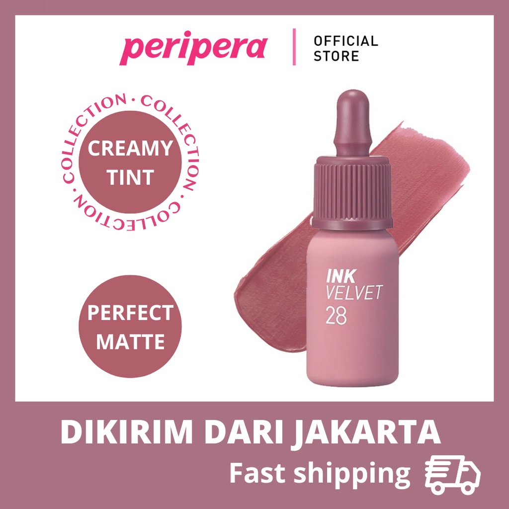 Jual PERIPERA INK VELVET 28 MAUVEFUL NUDE NUDE BREW EDITION LIPTINT